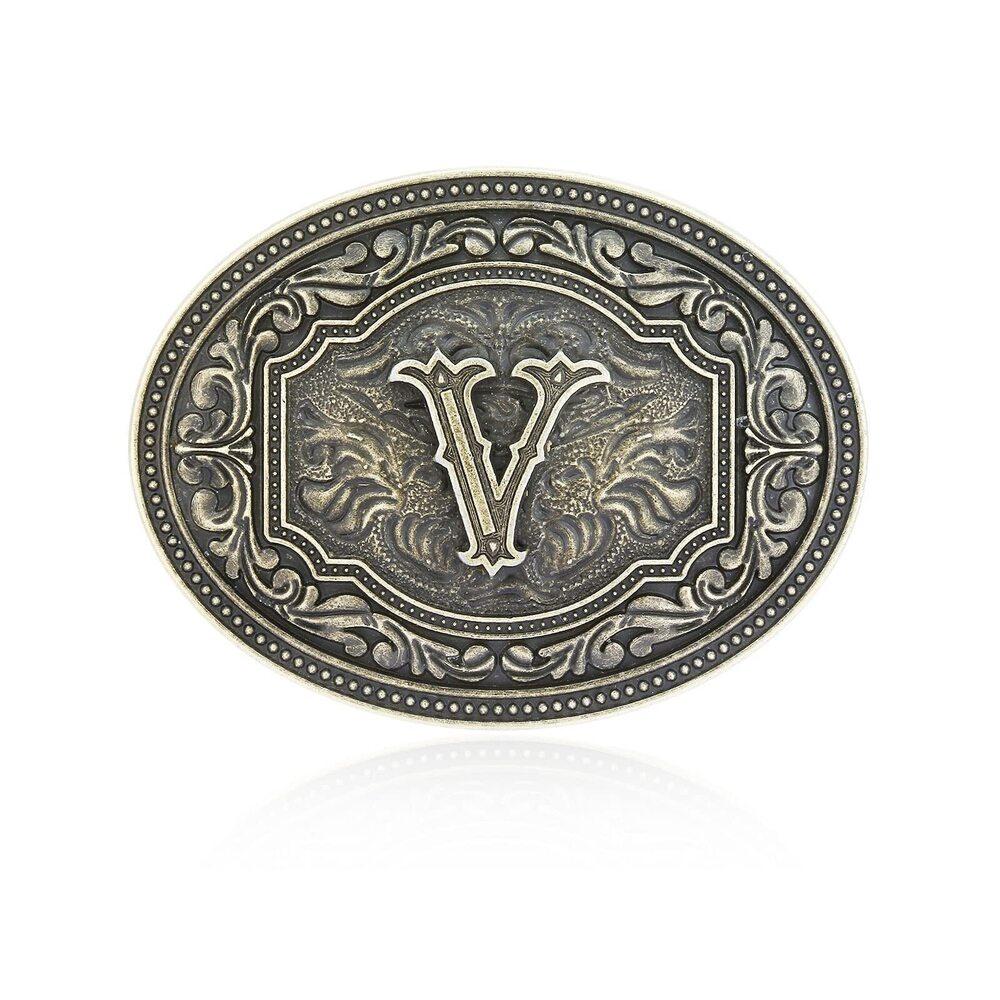 8516 Western Belt Buckle, Initial Letters ABCDEFG to Z Cowboy Rodeo Large